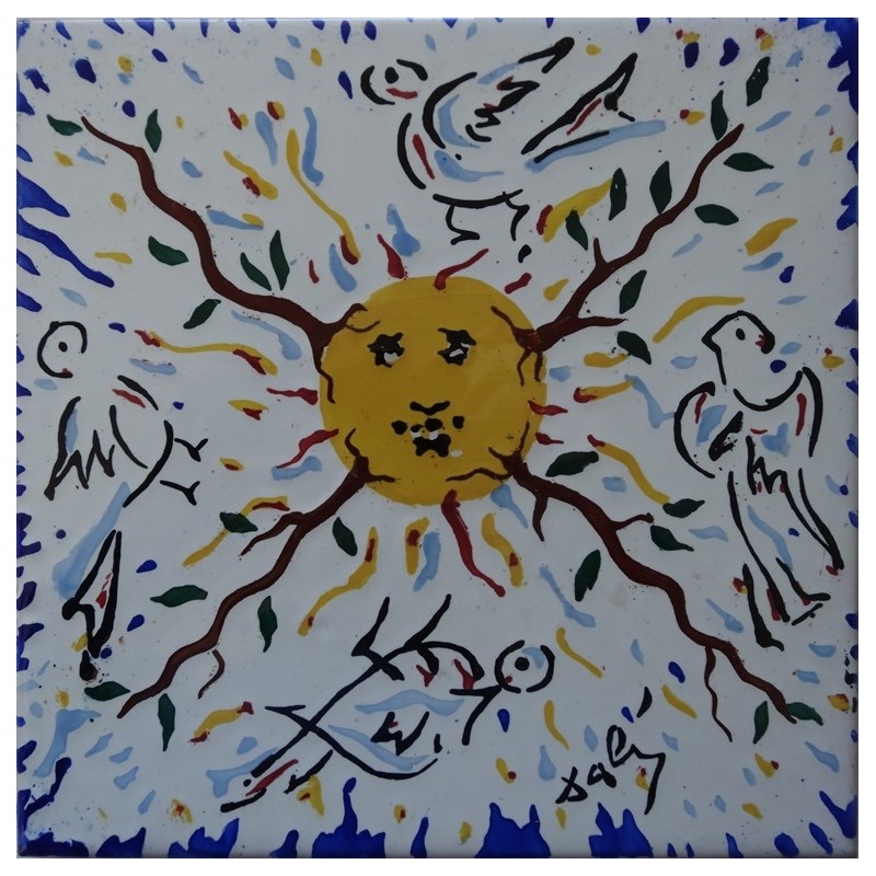Salvador DALI : Céramique - Soleil radieux