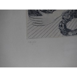 Salvador DALI : Gravure originale - Medusa