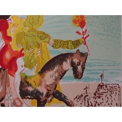 Salvador DALI : Lithographie originale - Femme à cheval