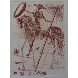 Salvador DALI : Gravure originale - Don Quichotte