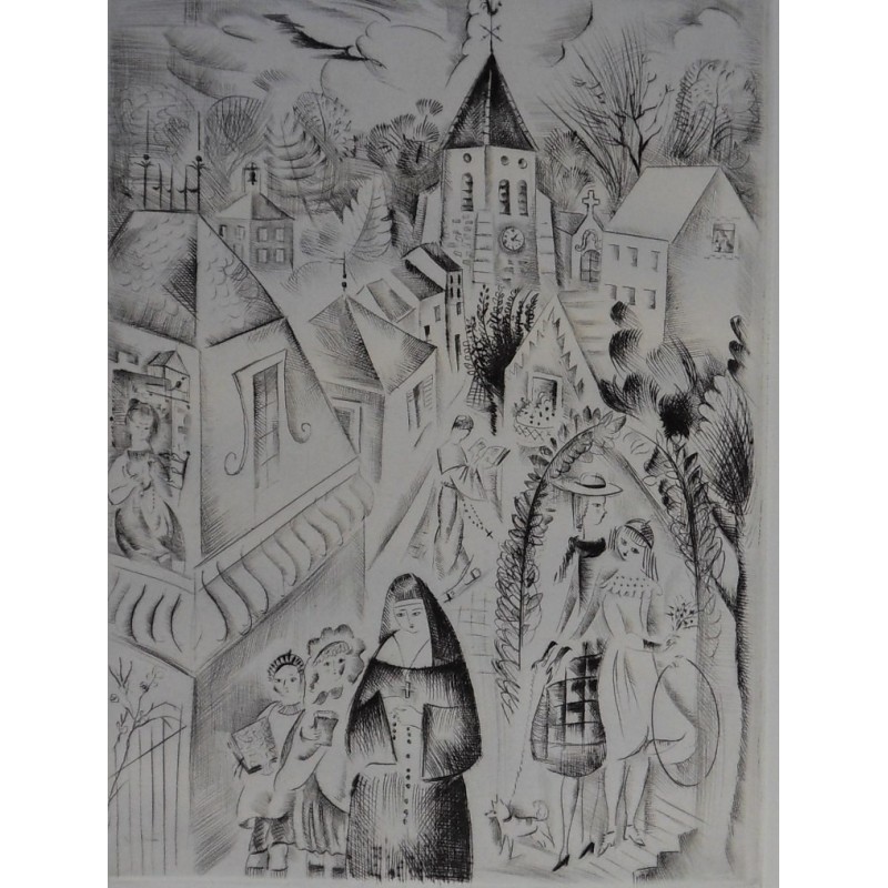 Mily POSSOZ - Gravure : L'Eglise de Fontenay