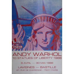 Andy WARHOL - Affiche originale : 10 Statues of Liberty
