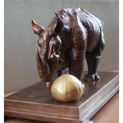 Salvador DALI - Sculpture - Le Rhinocéros habillé en dentelles