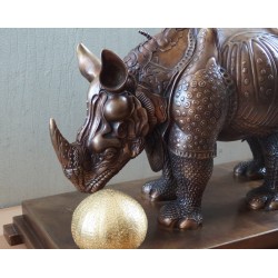 Salvador DALI - Sculpture - Le Rhinocéros habillé en dentelles