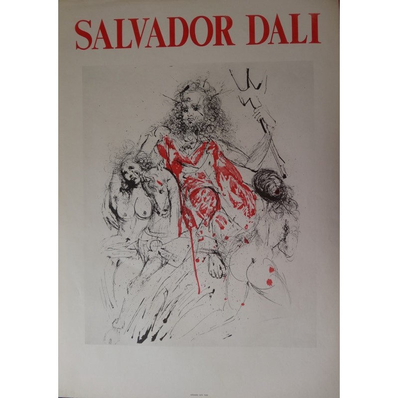 Salvador DALI - Lithographie - Neptune