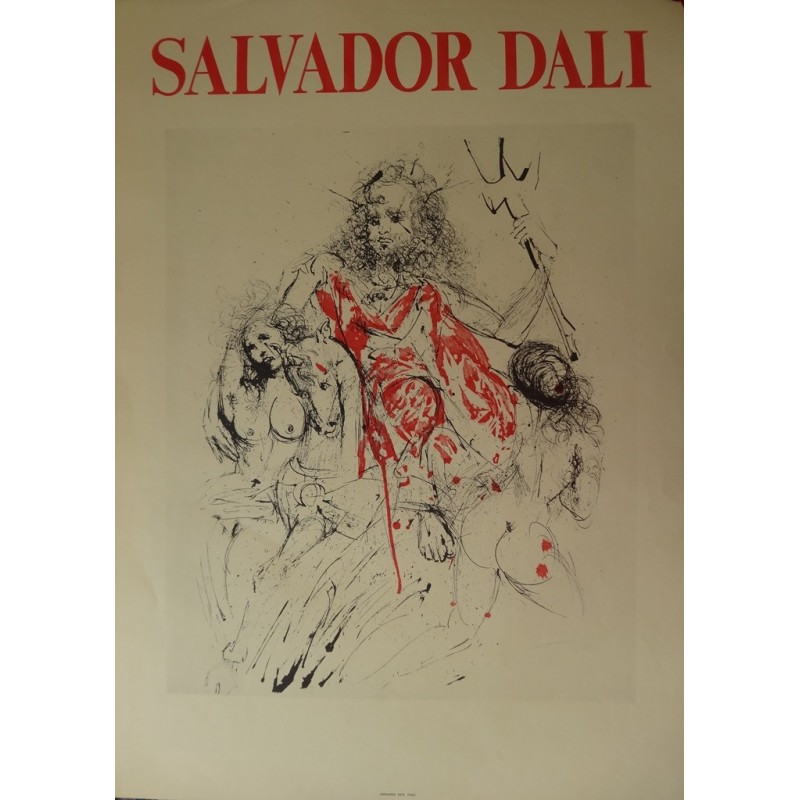 Salvador DALI - Lithographie - Neptune (jaune)