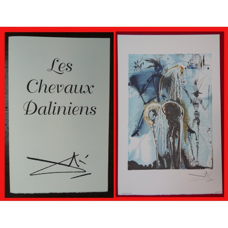 Salvador DALI - Chevaux daliniens - Série complète des 18 Lithographies