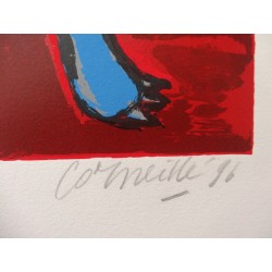 Guillaume CORNEILLE - Lithographie - Le chat bleu