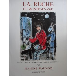 Marc CHAGALL - Lithographie Mourlot - La Ruche et Montparnasse