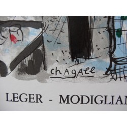Marc CHAGALL - Lithographie Mourlot - La Ruche et Montparnasse