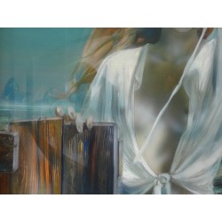 Jean-Baptiste VALADIE - Huile sur toile - Le chemisier blanc
