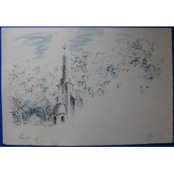 André HAMBOURG - Lithographie - La Chapelle de Grâce
