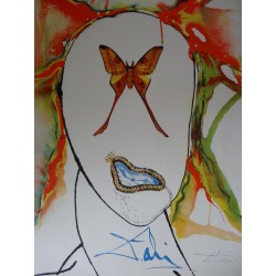 Salvador DALI - Lithographie originale - Danseur de Kabuki