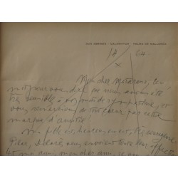 Joan MIRO - Lettre autographe signée