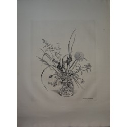 Kiyoshi HASEGAWA - Gravure originale - Fleurs de Printemps