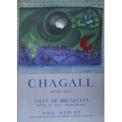 Marc CHAGALL - Lithographie - Oeuvre Gravé - Bruxelles 1972