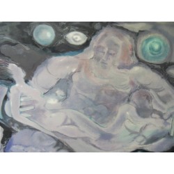 Marcel MARCEAU ("le Mime") - Lithographie : Bip avec Adam et Eve