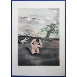 Marcel MARCEAU ("le Mime") - Lithographie : Abel et Caïn