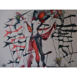 Salvador DALI - Lithographie : Les Femmes Fleurs