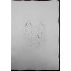 Leonor FINI - Gravure originale : Sous la robe