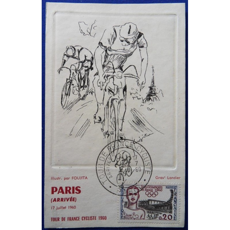 FOUJITA - Gravure : Tour de France 1960