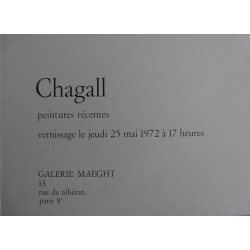 Marc CHAGALL - Lithographie : Homme aux fleurs