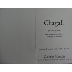 Marc CHAGALL - Lithographie : Peintre à la palette