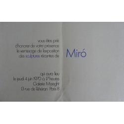 Joan MIRO - Lithographie : Sculptures 1970