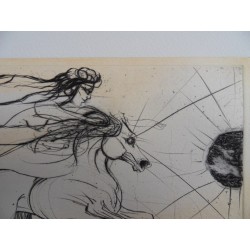 Jean-Marie GUINY - Gravure signée : Muse du cheval
