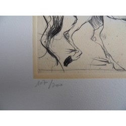 Jean-Marie GUINY - Gravure signée : Muse du cheval