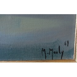 Marcel MOULY - Huile sur toile : Côte Normande