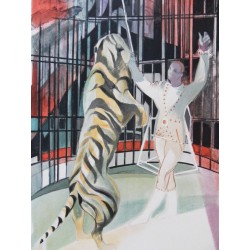 Camille HILAIRE - Lithographie : Le Tigre