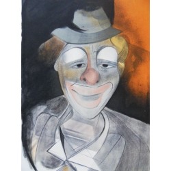 Camille HILAIRE - Lithographie : Le clown triste