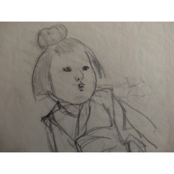 FOUJITA Léonard (Tsuguharu) - Dessin : La poupée