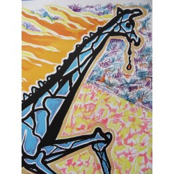Salvador DALI - Lithographie : La Girafe en feu