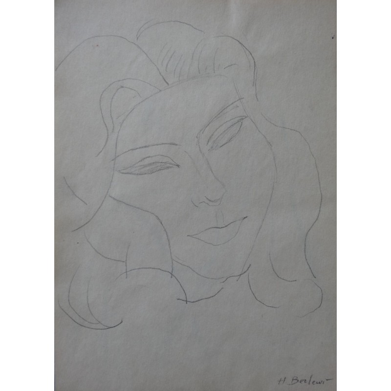 Henryk BERLEWI - Dessin signé : Etude d'après Matisse