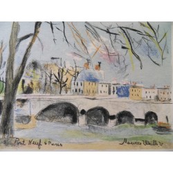 Maurice UTRILLO - Lithographie : Le Pont Neuf à Paris