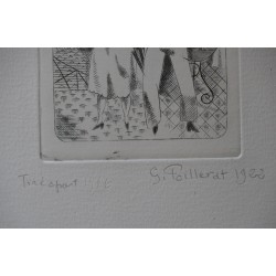 Gilbert POILLERAT - Gravure signée : La femme du matelot