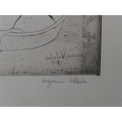 Suzanne VALADON - Gravure signée : Marie au tub s'espongeant