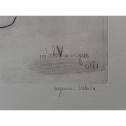 Suzanne VALADON - Gravure signée : Catherine et jeune garçon