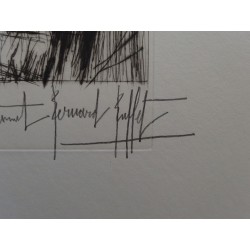 Bernard BUFFET : Gravure signée : L'Enfer - La Harpie