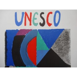 Sonia DELAUNAY - Lithographie : UNESCO 1975