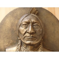 Gilbert POILLERAT : Sculpture - Sitting Bull