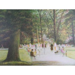 Harold ALTMAN - Lithographie : Central Park - Terrace Drive