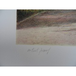 Harold ALTMAN - Lithographie : Central Park - Les chevaux