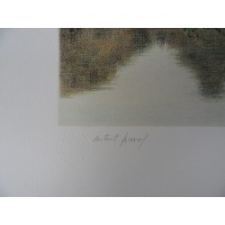 Harold ALTMAN - Lithographie : Promenade en barque