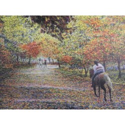 Harold ALTMAN - Lithographie : Les cavaliers