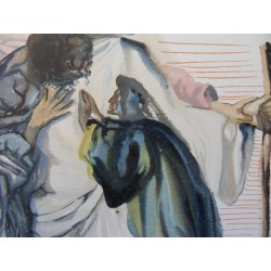 Salvador DALI : Divine Comédie - Un esprit interroge Dante (Purgatoire 14)