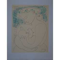 Pablo PICASSO - Lithographie : Maternité