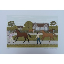 Vincent HADDELSEY - Lithographie : Les yearlings
